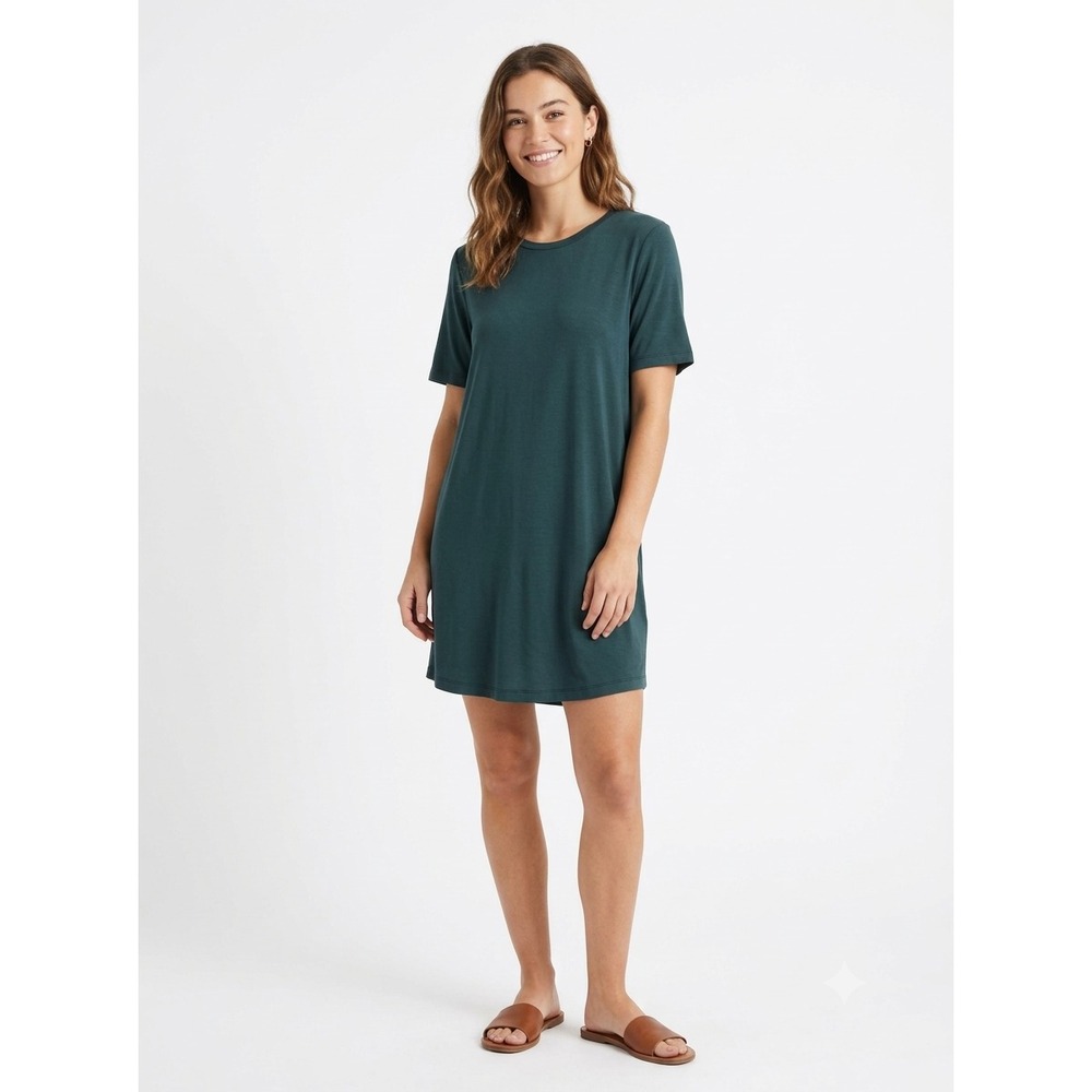 NWT Universal Standard T-Shirt Dress Womens M Green Knit Short Sleeve Stretch